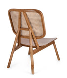 poltrona lounge yves in legno di teak e rattan naturale, perfetta per aggiungere comfort ed eleganza all’arredamento