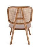 poltrona lounge yves in legno di teak e rattan naturale, stile contemporaneo con braccioli comodi e seduta avvolgente