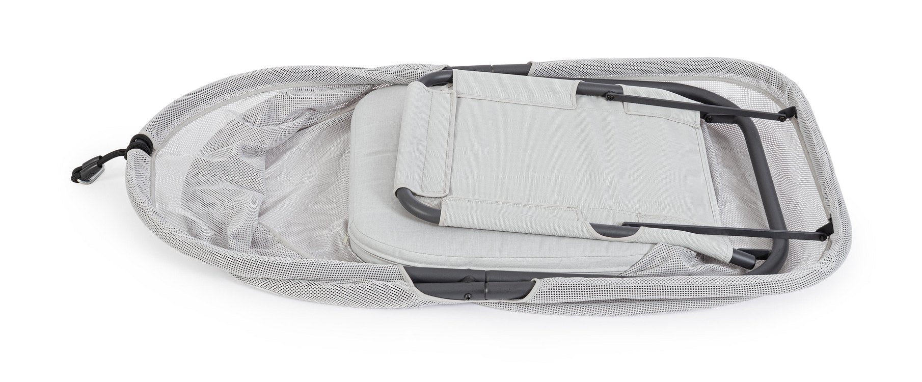 poltrona sospesa algar pieghevole, in acciaio antracite e copertura grigia, disponibile in vari stili per spazi moderni o...