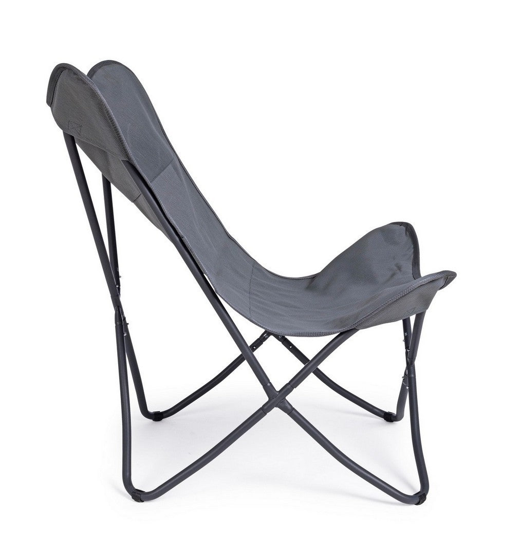 poltrona butterfly antracite, perfetta per rilassarsi all’aperto con stile e comfort