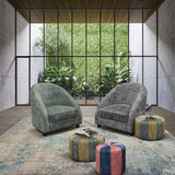 poltrona grenoble in tessuto grigio, dettaglio del rivestimento in tessuto o velluto