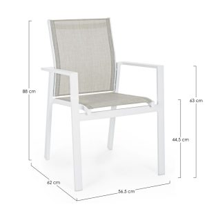 Set di 6 poltroncine CROZET impilabili bianco