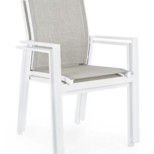 Set di 6 poltroncine CROZET impilabili bianco