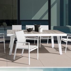 Set di 6 poltroncine CROZET impilabili bianco