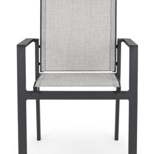 Set di 6 poltroncine CROZET impilabili grigio chiaro