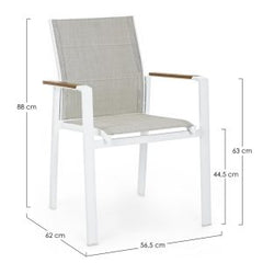 Set di 6 poltroncine KUBIK impilabili bianco