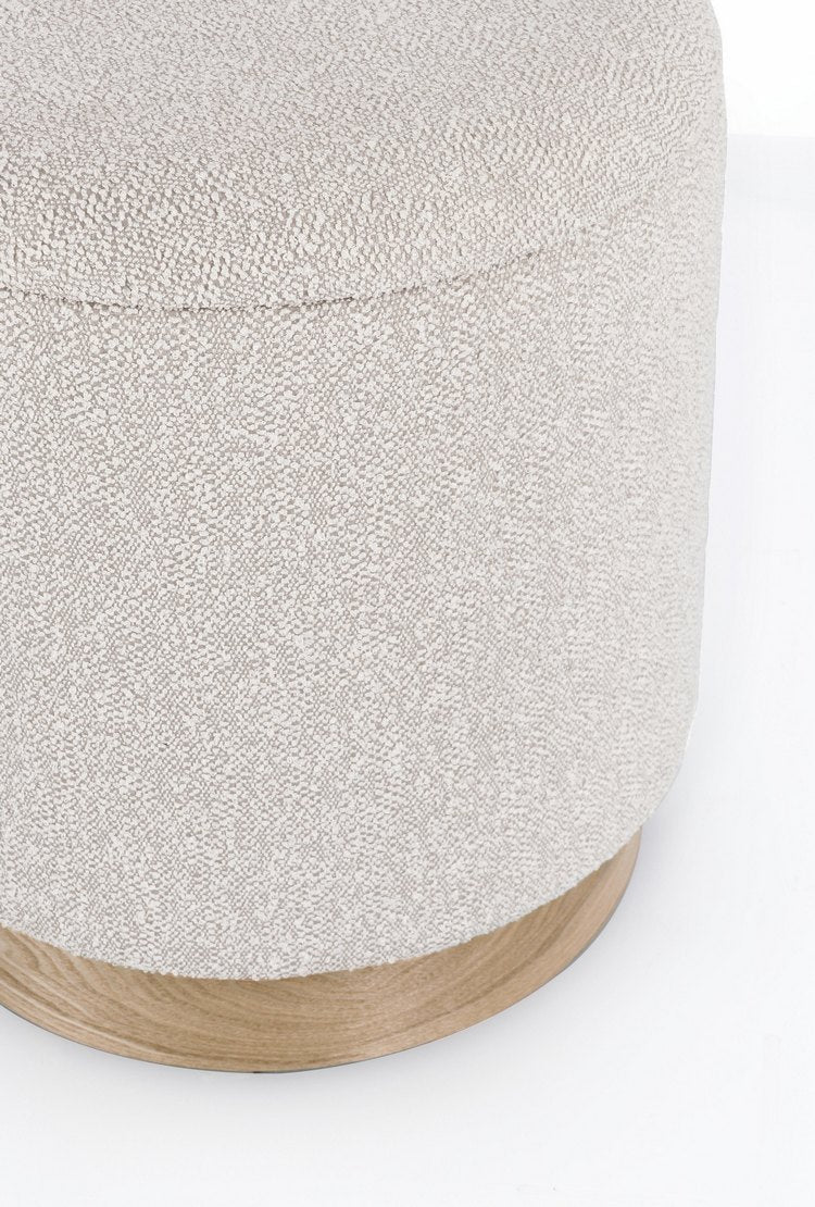 set di 2 pouf contenitore zoya grigio chiaro e legno di frassino, pouf contenitore pratico per riporre oggetti e accessori