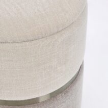 Set di 2 Pouf contenitore RADINKA in tessuto beige e grigio