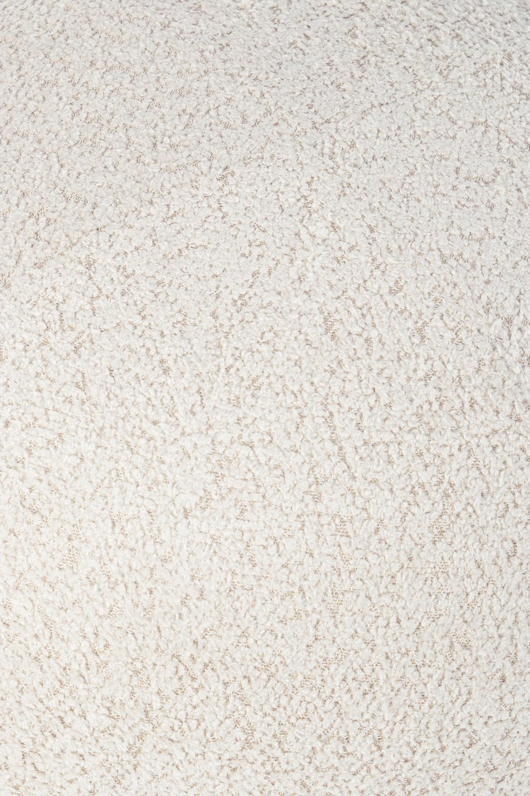 pouf dayla in tessuto naturale effetto bouclé e gambe in legno rubberwood, pouf contenitore pratico per riporre oggetti e...