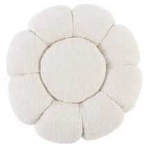 Pouf FLOREL in tessuto effetto bouclé naturale