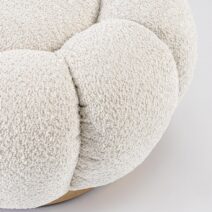 Pouf FLOREL in tessuto effetto bouclé naturale