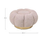 pouf florel in tessuto effetto bouclé rosa antico, pouf contenitore pratico per riporre oggetti e accessori