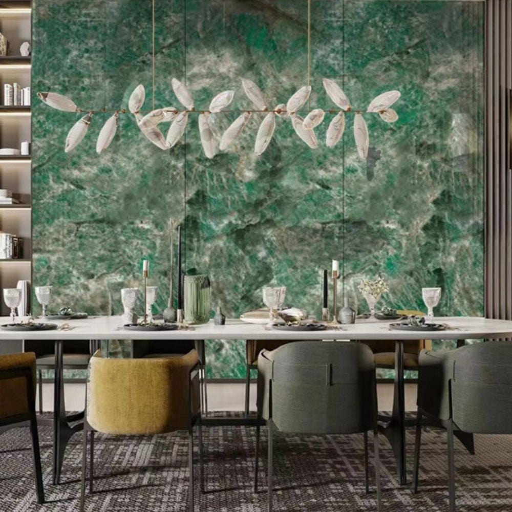 pannello decorativo 1220x3000x5 mm. colore effetto marmo verde lucido, pannelli decorativi 3D per rivestimento pareti interne