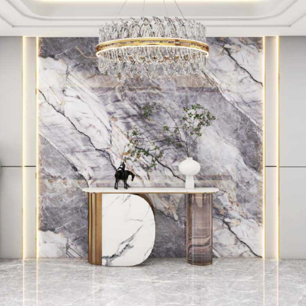 pannello decorativo 1220x3000x5 mm. colore effetto marmo arabesque grigio lucido, pannelli decorativi 3D per rivestimento pareti interne