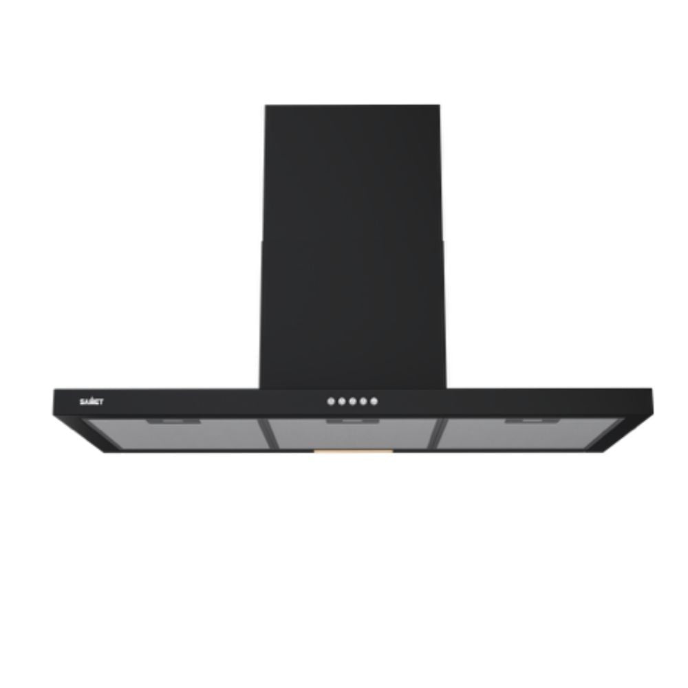 samet cappa da parete embla 90 colore nero, composizione a parete per soggiorno o zona living