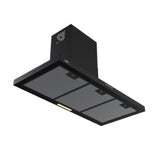 samet cappa da parete embla 90 colore nero, vista laterale per mostrare profondità e struttura