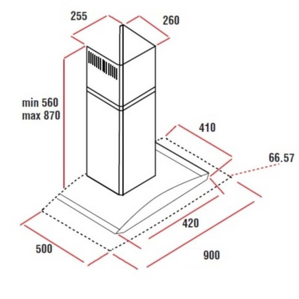 samet cappa weth 90 inox da parete 90 cm cupolino in vetro, composizione a parete per soggiorno o zona living