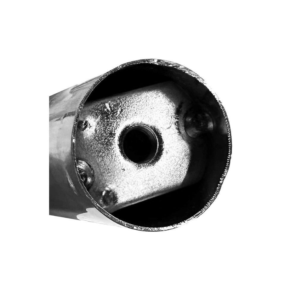 piede in metallo cromato diametro 4,2 cm altezza 15 cm, soluzione per sostegno di mobili da cucina o soggiorno