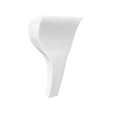 piede in plastica colore bianco 9.5x20 h cm., piedi per mobili visti frontalmente
