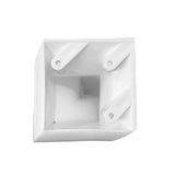 piede in plastica colore bianco 9.5x20 h cm., soluzione per sostegno di mobili da cucina o soggiorno