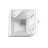piede in plastica colore bianco 9.5x20 h cm., set di piedi per arredamento moderno o classico