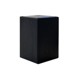piede cubotto in plastica colore nero 5.3x5.3x8 h cm., piedi per mobili visti frontalmente