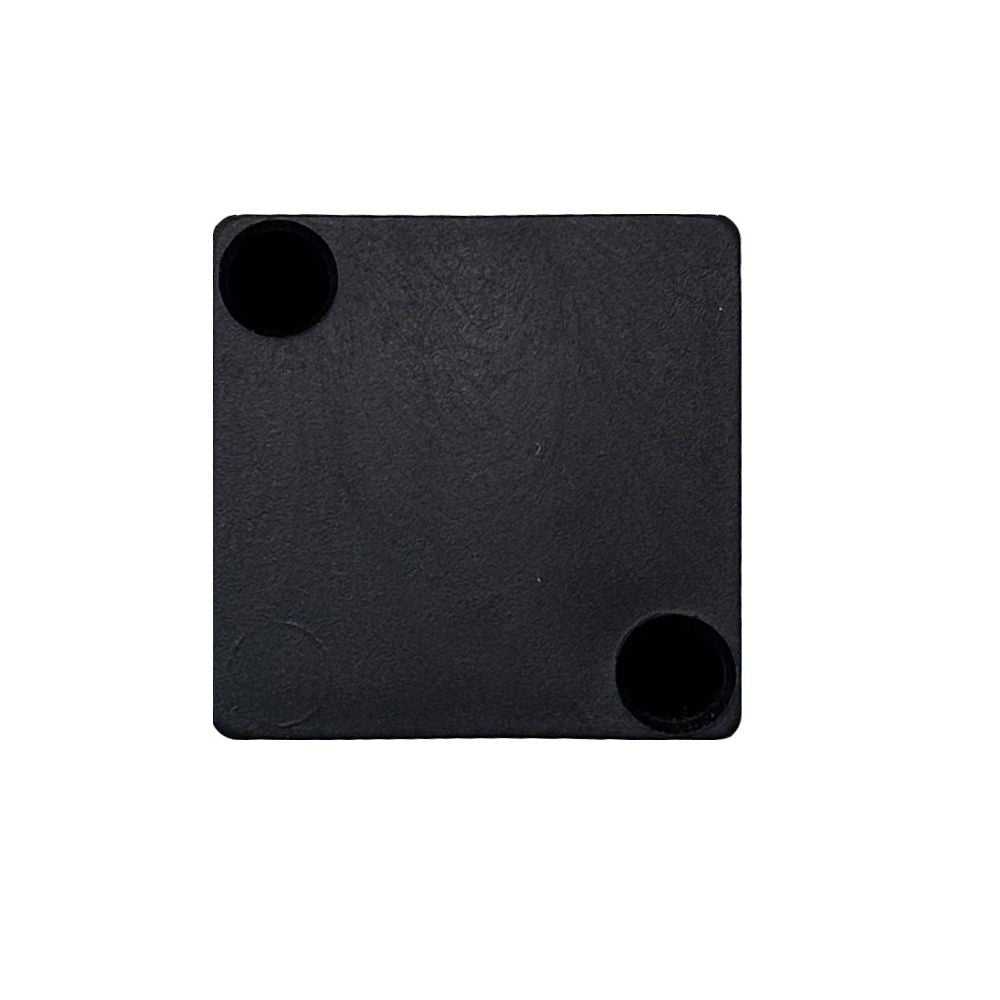 piede cubotto in plastica colore nero 5.3x5.3x8 h cm., soluzione per sostegno di mobili da cucina o soggiorno