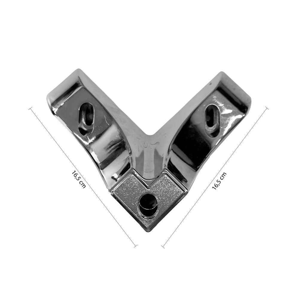 piede in plastica colore cromo 16.5x16.5x8h cm., piedi per migliorare l’estetica e funzionalità del mobile