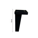 piede per mobile nero 12 h y834ne, piedi per mobili visti frontalmente