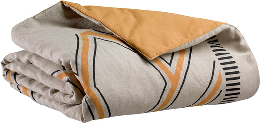 piumino zeff johan ocra, colore ocra, taglia 80 x 180. vista frontale del piumino su sfondo bianco, perfetto per completare...