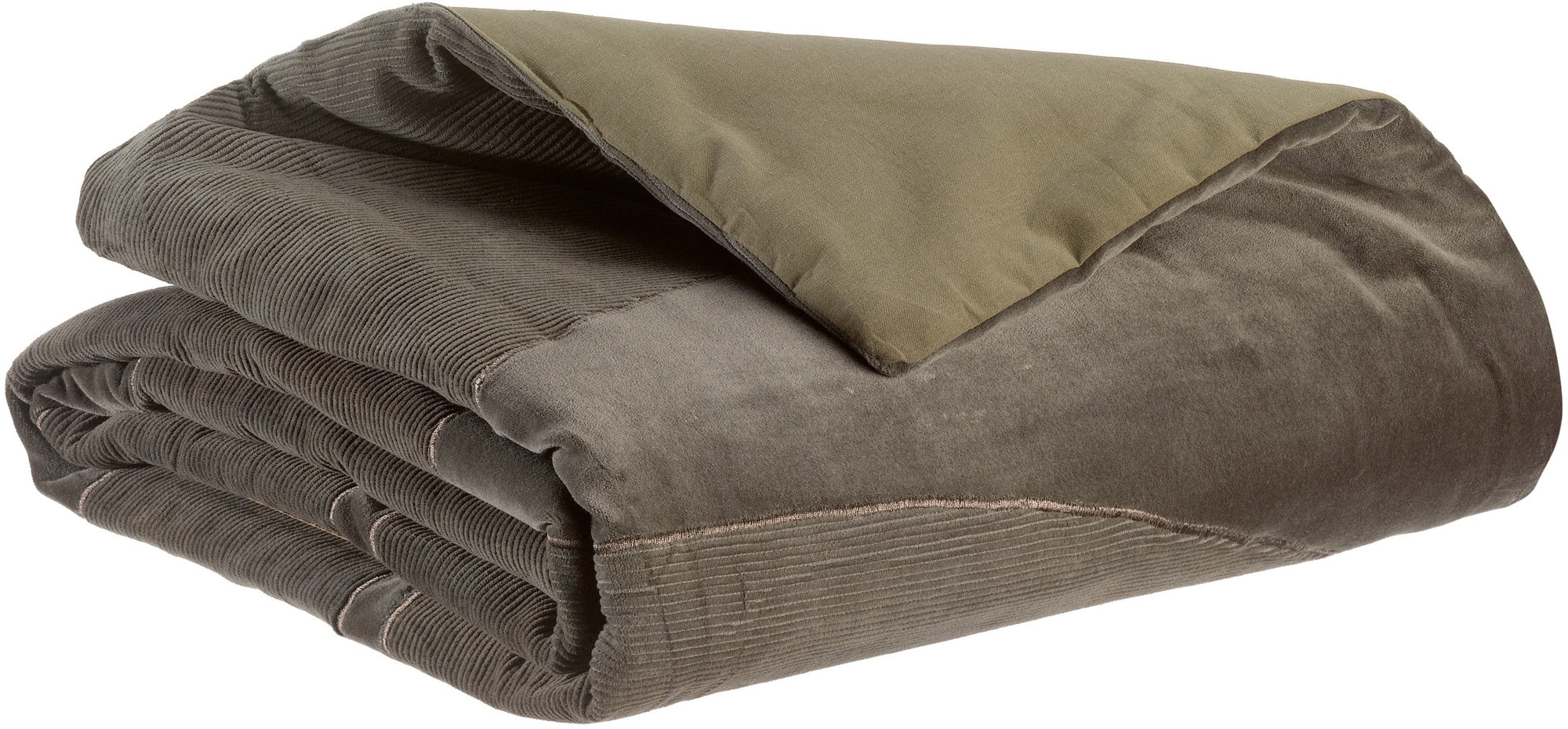 piumino a coste fara timo, colore timo, taglia 85 x 200. vista frontale del piumino su sfondo bianco, perfetto per...