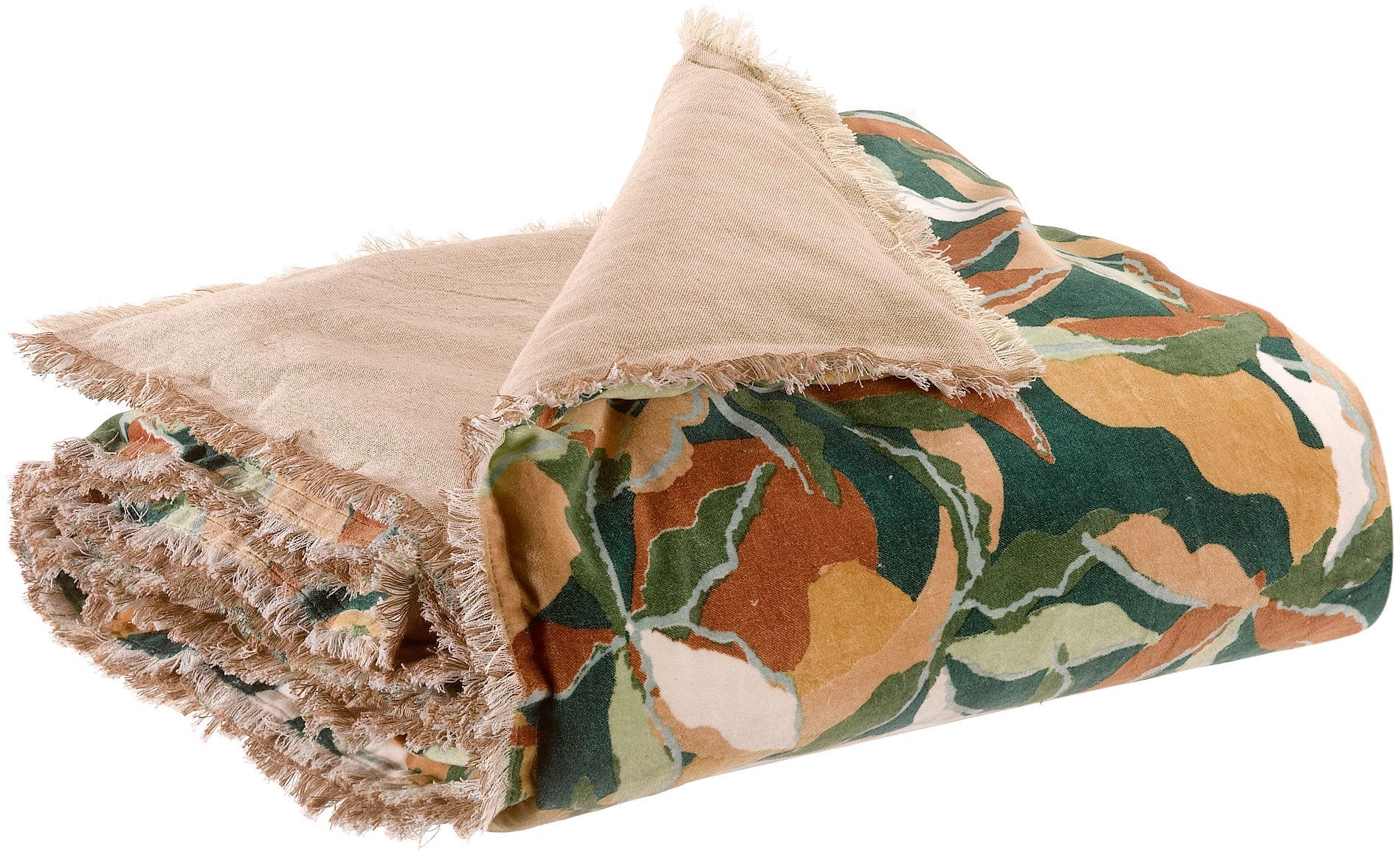 piumino stampato alina olio, colore olio, taglia 85 x 200. vista frontale del piumino su sfondo bianco, perfetto per...