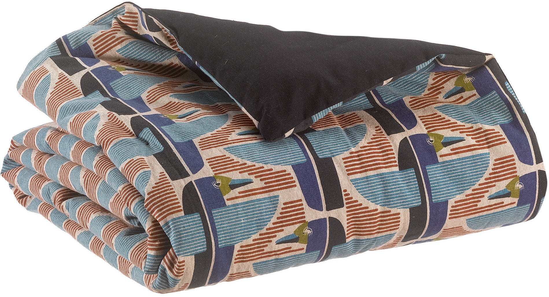 piumone stampato farel multico, colore multico, taglia 85 x 200. piumone in vista frontale su fondo neutro, ideale per...