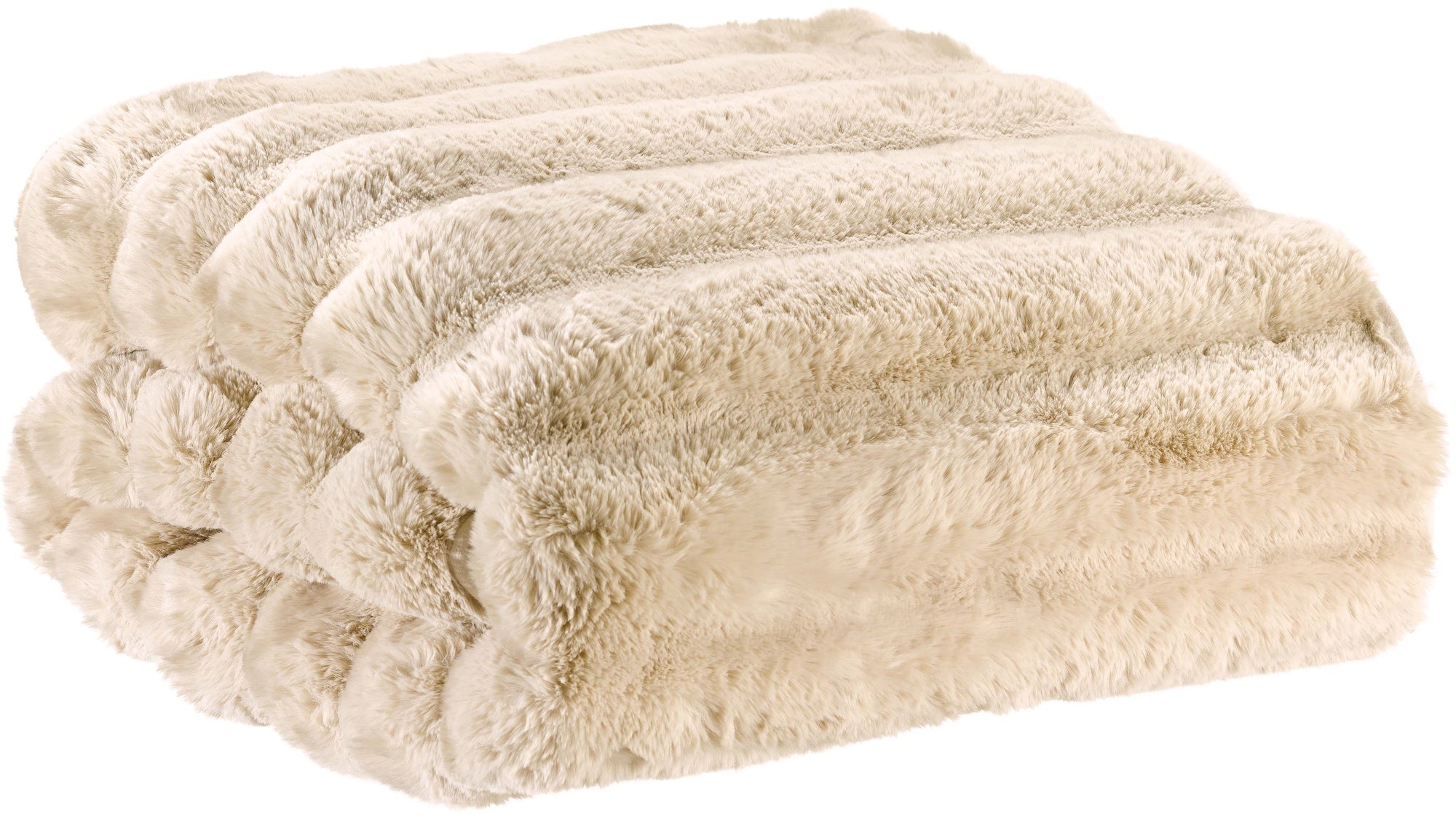 plaid astrid naturale, colore naturale, taglia 140 x 180. plaid piegato in vista frontale su fondo bianco, perfetto per...