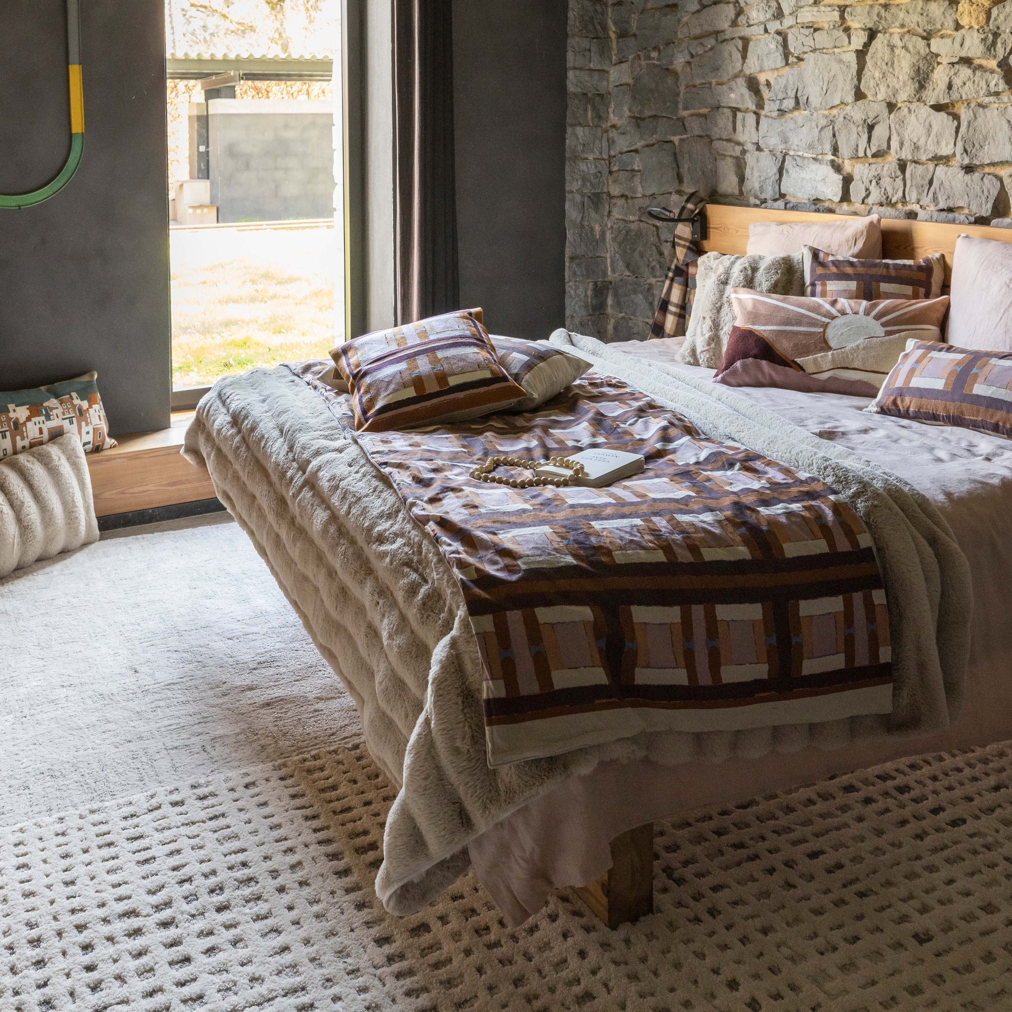 plaid astrid naturale, colore naturale, taglia 140 x 180. coperta plaid soffice e calda, ideale per coccolarsi nelle...