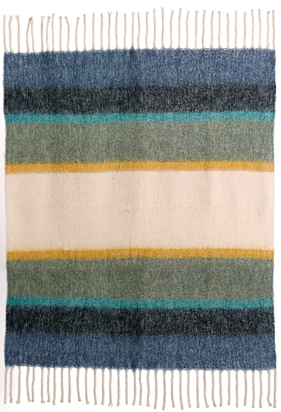 plaid a righe riciclato isabel muschio, colore muschio, taglia 130 x 160. coperta plaid soffice e calda, ideale per...