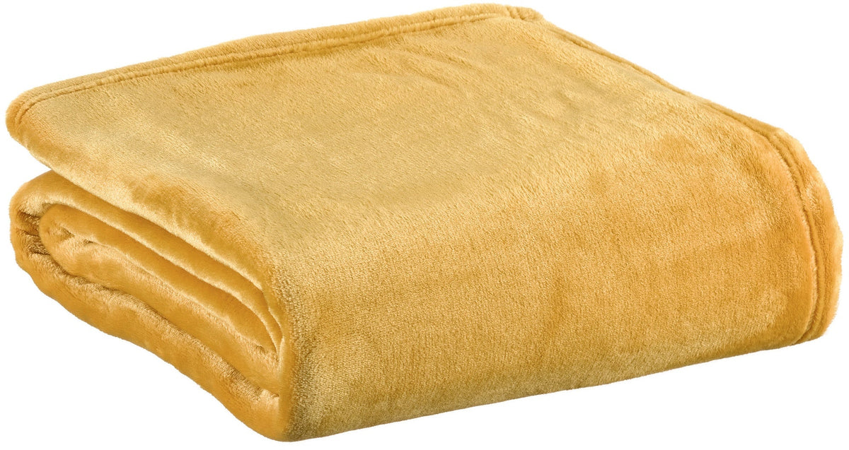 plaid riciclato theo bronzo, colore bronzo, taglia 130 x 160. plaid piegato in vista frontale su fondo bianco, perfetto per...