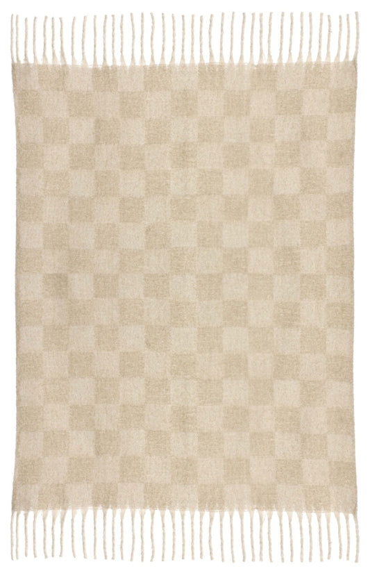 plaid riciclato a scacchi isabel nuvola, colore nuvola, taglia 130 x 160. coperta plaid soffice e calda, ideale per...