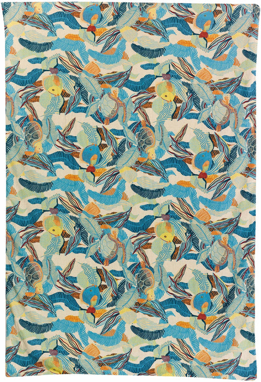 plaid stampato dori laguna, colore laguna, taglia 135 x 200. coperta plaid soffice e calda, ideale per coccolarsi nelle...