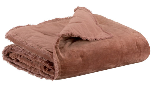 plaid tinta unita fara palissandro, colore palissandro, taglia 135 x 200. plaid piegato in vista frontale su fondo bianco,... 2000