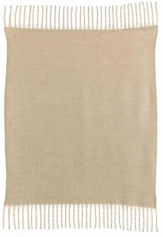 plaid tinta unita riciclato isabel naturale, colore naturale, taglia 130 x 160. coperta plaid soffice e calda, ideale per...