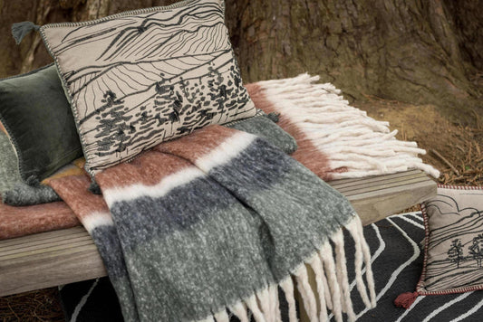 plaid tinta unita riciclato isabel ruggine, colore ruggine, taglia 130 x 160. coperta plaid soffice e calda, ideale per...