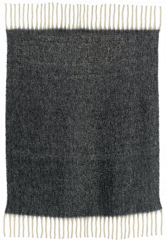 plaid tinta unita riciclato isabel caviale, colore caviale, taglia 130 x 160. coperta plaid soffice e calda, ideale per...