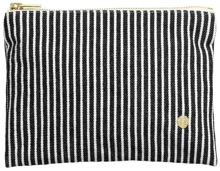 pochette basile caviale, colore caviale, taglia 14 x 19 x 1. dettaglio del prodotto da bagno