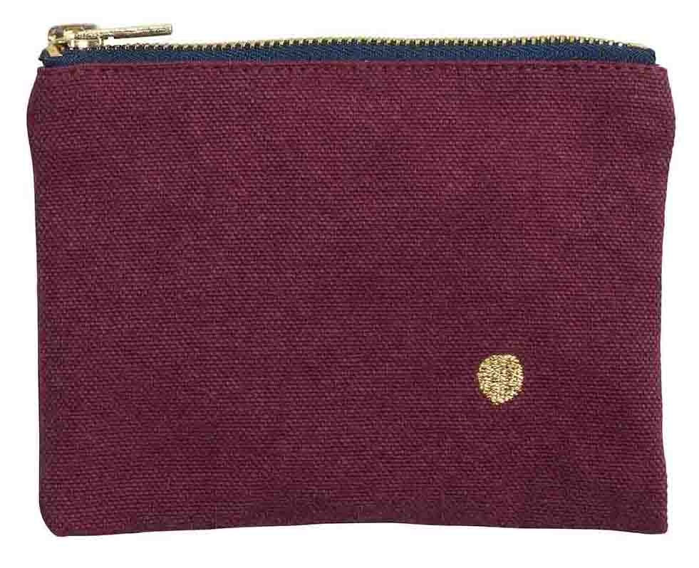 pochette iona vino, colore vino, taglia 11 x 14 x 1. dettaglio del prodotto da bagno