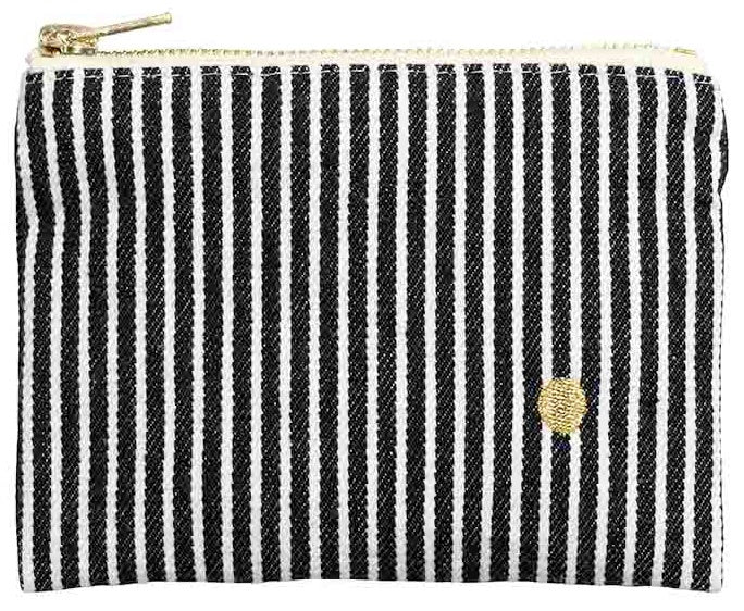 pochette basile caviale, colore caviale, taglia 11 x 14 x 1. dettaglio del prodotto da bagno