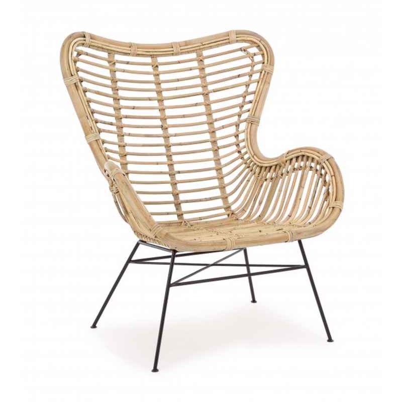 poltrona casilda in rattan, poltrona outdoor con struttura resistente alle intemperie