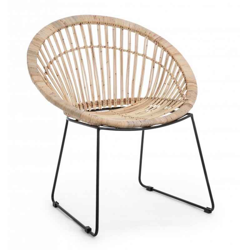 poltroncina cayes naturale, poltrona outdoor con struttura resistente alle intemperie