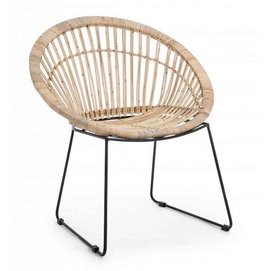 poltroncina cayes naturale, poltrona outdoor con struttura resistente alle intemperie