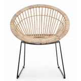 poltroncina cayes naturale, vista ambientata in terrazzo, giardino o veranda